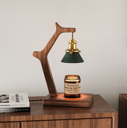 Household Black Walnut Wood Candle Lamp